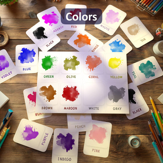 24 Colors Printable Flashcards