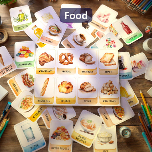 128 Food Printable Flashcards